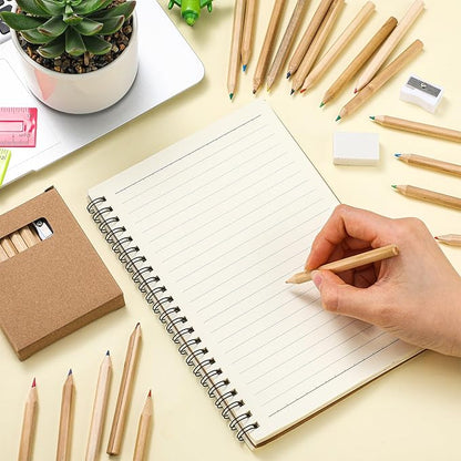 Sinload 150 Set Mini Colored Pencil Bulk for Kid 3.5in Colored Pencils for Coloring Drawing Bulk for Student Teacher 12 Color with Sharpener Eraser Back to School Classroom Party Favors Gifts