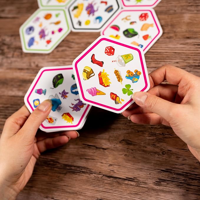 Asmodee Spot It! Connect - Fast-Paced Team Matching Game, Quick Reflexes, Fun for Game Night with Family and Friends, Great for Kids & Adults, Ages 8+, 2-8 Players, 15 Minute Playtime