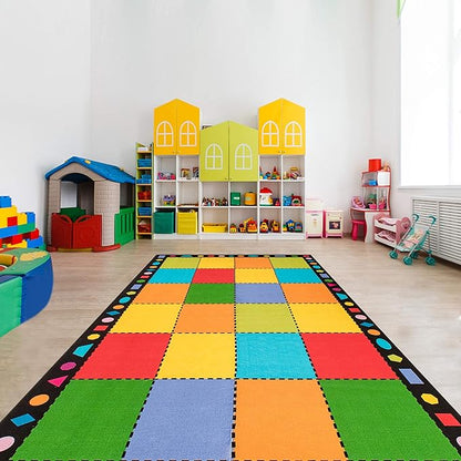 Booooom Jackson Classroom Rug, Large ClassroomSeating Rug 7'5"x13'Classroom Carpet with Non-Slip Backing, Elementary Classroom Area Rug Preschool Rug