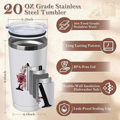 20 Oz Insulated Coffee Cup with Lid Car Tumbler Travel Mug Best Female Friend Happy Birthday Women Bff Stuff Bestie Soul Gifts Sister Ever Long Distance Personalized Unique Cute Christmas Xmas Present