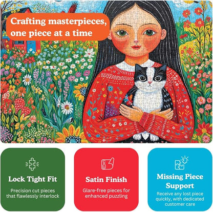 Cross & Glory - A Garden of Wonders - 1000 Piece Jigsaw Puzzle for Adults | Vibrant Nature & Art Puzzle | Challenging Puzzle for Adults | Eco-Friendly Materials for Puzzle Lovers