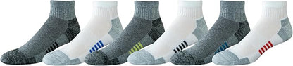 Amazon Essentials Men's Athletic Ankle Socks, Cushioned with Arch Support, Moisture Wicking