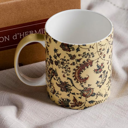 Maison d' Hermine Coffee Mug with Handles Tea Cups (15 Ounce, Pack of 2) | Fine Bone China Coffee Mugs for Hot Beverages Cappuccino Latte Home Restaurant Hotel Spring Summer -Lakshmi