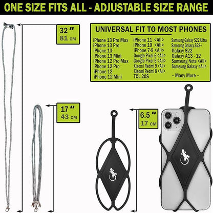 Gecko Travel Tech Cell Phone Lanyard Phone lanyards for Around The Neck Neck Lanyard Phone Crossbody