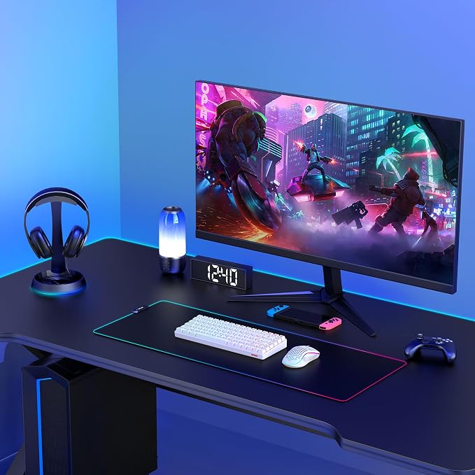 RedThunder K84 Wireless Keyboard and Mouse Combo, Rainbow Backlit Rechargeable Battery, 75% Layout TKL Ultra Compact Gaming Keyboard & Lightweight 3200 DPI Honeycomb Optical Mouse (White)