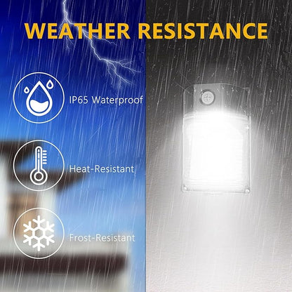30W LED Wall Pack Light with Dusk to Dawn Sensor, 3600LM, 5000K Daylight, 120Vac Led Porch Lights, IP65 Waterproof Outdoor Security Lighting for Garage Warehouse Garden, ETL Certified, 4 Pack