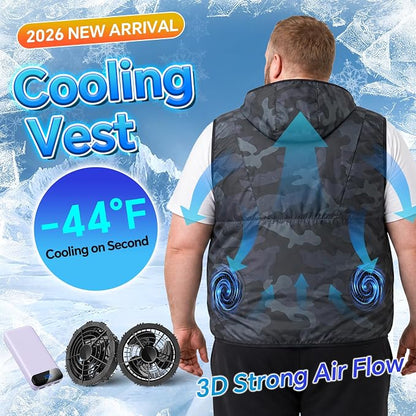 Cooling Vest with 30,000mAh Battery Pack,2 High-Speed Cooling Fans Jacket Air Conditioned Workwear for Summer