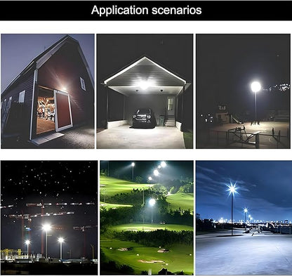 4Pack LED Flood Light Outdoor,150W LED Work Light 15000lmwith 6FT US Plug,IP66 Waterproof Exterior Security Lights,6000K Daylight White Outside Floodlights Slim Design for Playground Yard
