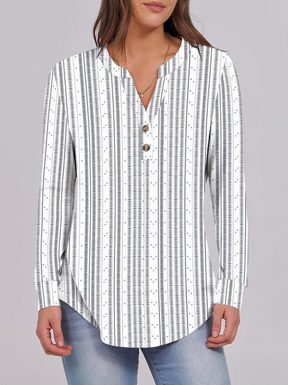 ANRABESS Women's Long Sleeve Shirts 2026 Spring Fashion Dressy Casual Tops Trendy Henley Blouses Cute Work Outfits Clothes