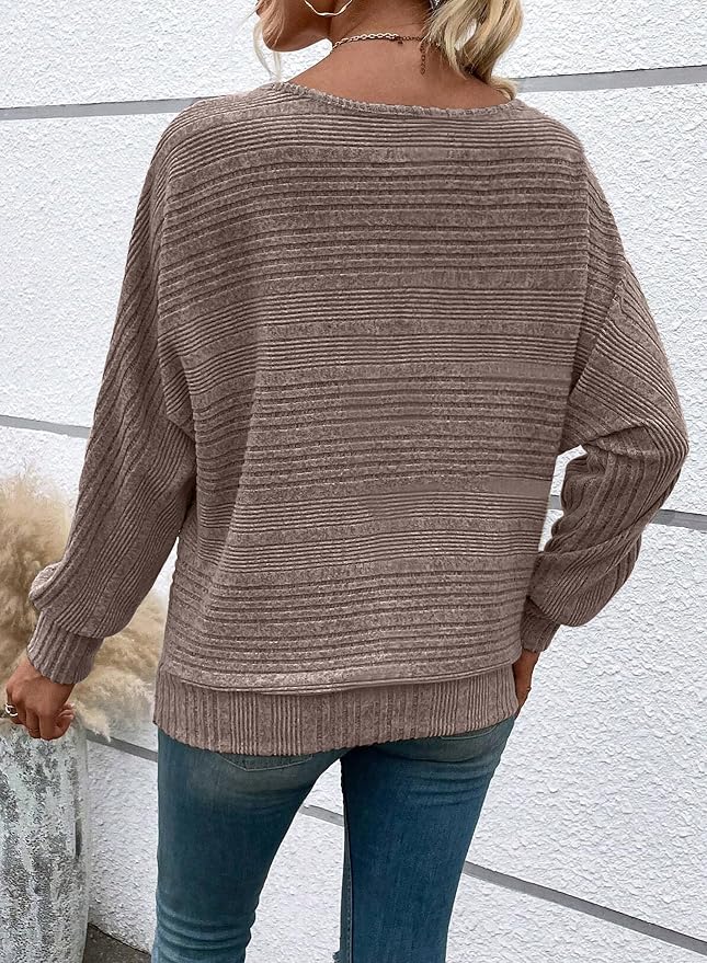 Womens Long Sleeve Shirts Crewneck Tunic Tops Pullover Sweaters Business Casual Blouses Fall Fashion 2026