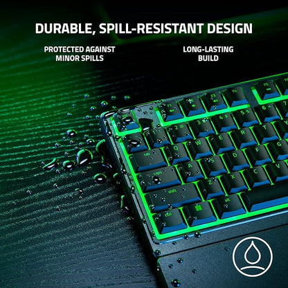 Razer Ornata V3 X Gaming Keyboard: Low-Profile Keys - Silent Membrane Switches - Spill Resistant - Chroma RGB Lighting - Ergonomic Wrist Rest - Classic Black (Renewed)