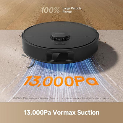 dreame D20 Plus Robot Vacuum and Mop, Detangling DuoBrush for Pet Hair | 13,000Pa Suction, Self-Emptying with 5L Dust Bag, LDS Mapping, App & Voice Control, Ideal for Hard Floors & Carpets