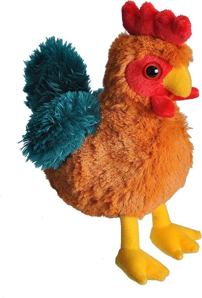 Wild Republic Rooster Plush, Stuffed Animal, Plush Toy, Gifts for Kids, Hug’Ems 7 inches