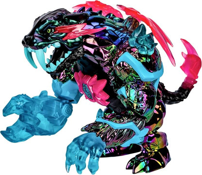 MrBeast Lab Apex Beast Neon Panther Collector Figure, Standing at 6.5 Inches/16.5cm Tall, with Extreme Detailing, Premium Packaging, 13 Points of Articulation and Chomp Jaw