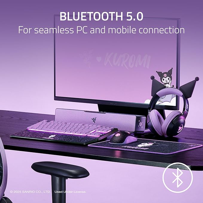 Razer Leviathan V2 X, PC Soundbar, Full-Range Drivers, Kuromi Edition | Compact Design, Chroma RGB, USB-C, Bluetooth 5.0, for PC, Laptop, Smartphones, Tablets & Nintendo Switch