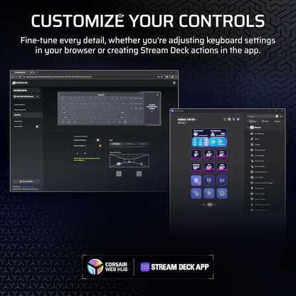 Corsair Galleon 100 SD RGB Mechanical Wired Gaming Keyboard – QWERTY US, Stream Deck-Integrated, Pre-Lubed MLX Pulse Thocky Hotswappable PBT Double-Shot Switches, FlashTap SOCD, 8,000Hz – Black