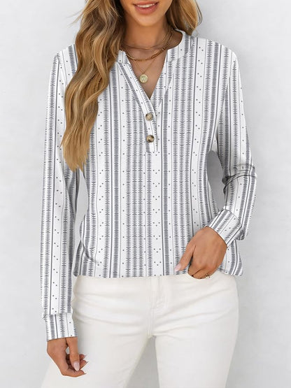 ANRABESS Women's Long Sleeve Shirts 2026 Spring Fashion Dressy Casual Tops Trendy Henley Blouses Cute Work Outfits Clothes