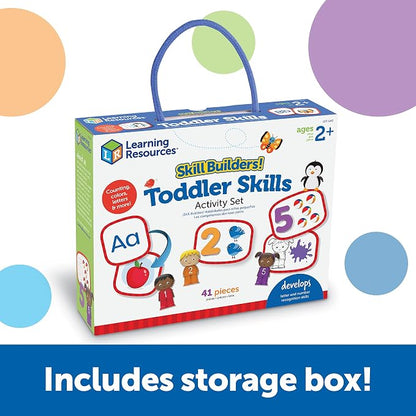 Learning Resources Skill Builders Toddler Skills - 41 Piece Set, Ages 2 and Up, Homeschool Activities, Preschool Supplies, Teaching Cards, Back to School Materials
