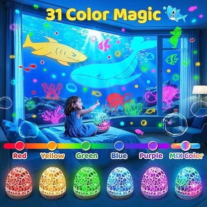 Staryou Sensory Lights Baby Sound Machine Night Light Projector Sensory Toys for Kids with Autism Fidget Toys for Kids 15 White Noise 3D Films 31Colors Night Light for Kids Toys for Boys 3-10