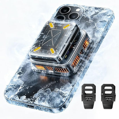 Wireless Magnetic Phone Cooler for Gaming & Streaming | Cordless Operation | Semiconductor Cooling | Digital Display | Quiet Fan | Travel & Outdoor Ready