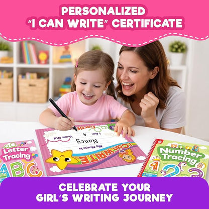 Doctor Jupiter Preschool Tracing Books for Toddlers, 3+ Year Old Kids |Learning Activity Books, Unicorn & Princess Educational Toys, 100+ Wipe Clean Preschool & Kindergarten Activities