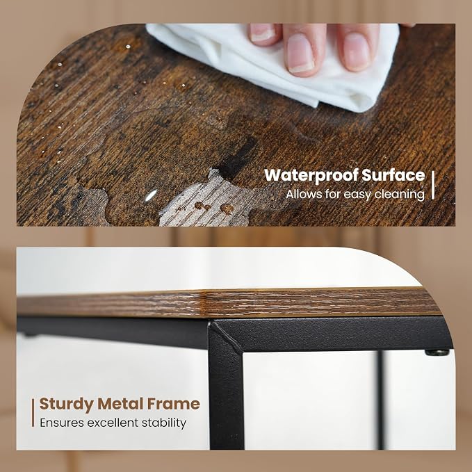 Giantex 2-Pack Corner Printer Stand, 3-Tier Corner Shelf with Charging Station and Metal Frame, Small Industrial Bookshelf, Printer Table for Living Room, Kitchen, Home Office