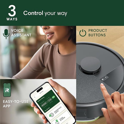 iRobot Roomba 105X Combo Robot Vacuum & Mop with AutoEmpty Dock, Self‑Emptying for Up to 75 Days, 70× Power‑Lifting Suction, Smart LiDAR Mapping, App & Voice Control, Ideal for Homes with Pets & Kids
