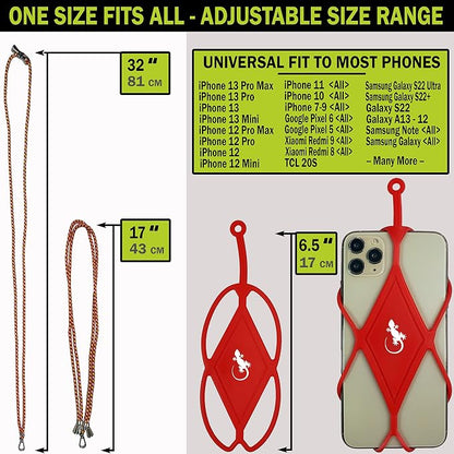 Gecko Travel Tech Cell Phone Lanyard Phone lanyards for Around The Neck Neck Lanyard Phone Crossbody