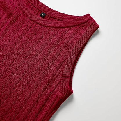 Arach&Cloz Women's Wool Blend Sweaters Non See Through Summer Business Casual Tank 2026