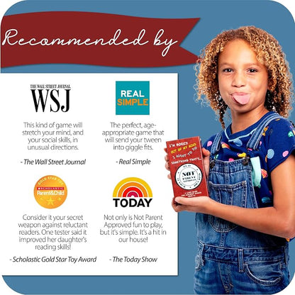 Not Parent Approved - The Hilarious Family Game Night Card Game for Kids, Teens & Tweens, The Perfect Funny Christmas & Birthday Gift for Boys & Girls