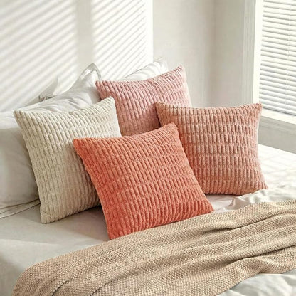 Fancy Homi 4 Packs Decorative Throw Pillow Covers for Living Room Couch Bed, Modern Farmhouse Boho Home Décor Accent Cushion Case, 22" x 22", Pink Series