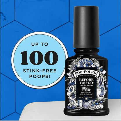 Poo-Pourri Before-You-Go Toilet Spray, Royal Flush, 2 Fl Oz - Eucalyptus and Spearmint