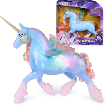 Unicorn Academy, Interactive Glow Magic Skywind Unicorn Toy with Magical Lights & Sounds, Dolls & Unicorn Toys for Girls, Birthday Gifts for Ages 4 and up