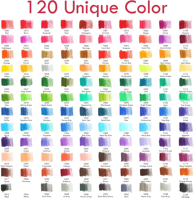 KALOUR Premium 144 Drawing Pencil Set,including 120 Colored Pencils and 24 Sketch Kit,Art Pencil Kit in Zippered Travel Case, for Drawing,Sketching and Coloring,Ideal for Beginner,Artists and Adults