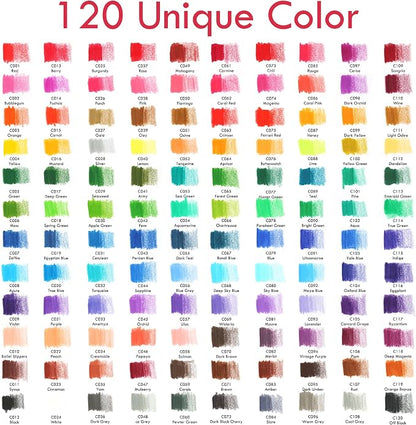 KALOUR Premium 144 Drawing Pencil Set,including 120 Colored Pencils and 24 Sketch Kit,Art Pencil Kit in Zippered Travel Case, for Drawing,Sketching and Coloring,Ideal for Beginner,Artists and Adults