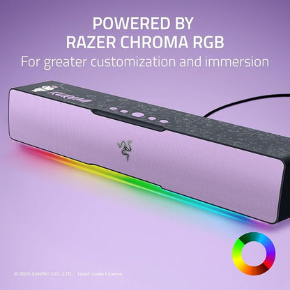 Razer Leviathan V2 X, PC Soundbar, Full-Range Drivers, Kuromi Edition | Compact Design, Chroma RGB, USB-C, Bluetooth 5.0, for PC, Laptop, Smartphones, Tablets & Nintendo Switch