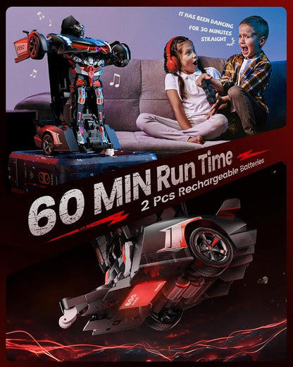 Veeniix V992 Transform Robot RC Car, 1:14 Scale, 2-in-1 Robot Toy Car with Sound & Light Effects, Gesture Sensing, Automatic Deformation, Ideal Gift for Boys and Girls