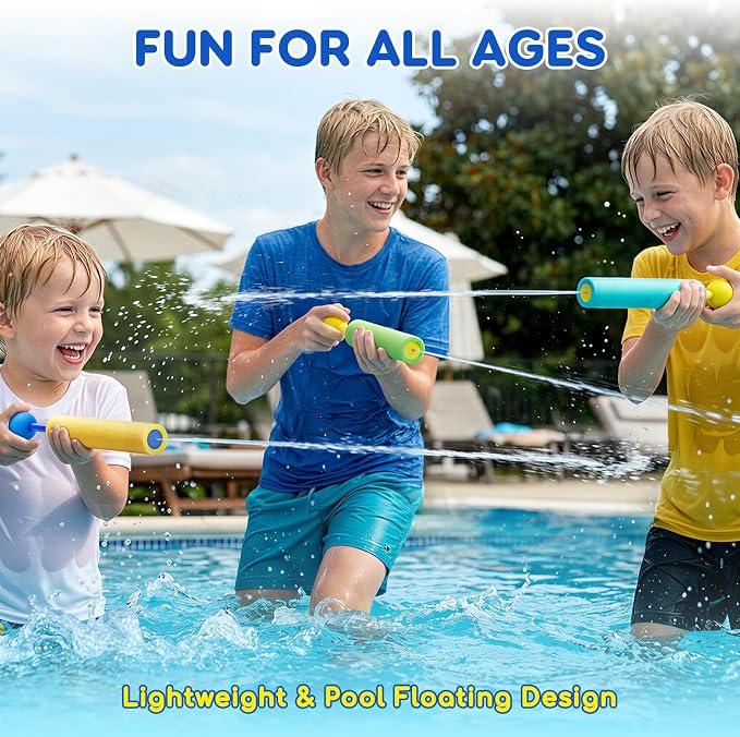 Lehoo Castle Water Guns 12 Pack, Super Water Blaster Soaker Foam Squirt Guns Bulk Beach Pool Outdoor Toys Summer Party Family Games for Kids Adults