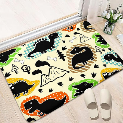 Dinosaur Rugs for Boys Bedroom - Kids Bedroom Rug Dinosaur Pattern Area Rug Kids Play Rugs for Boys Dinosaur Bedroom Decor for Boys Colorful Dinosaur Print Area Rug Kids Rugs for Bedroom,2'×3'
