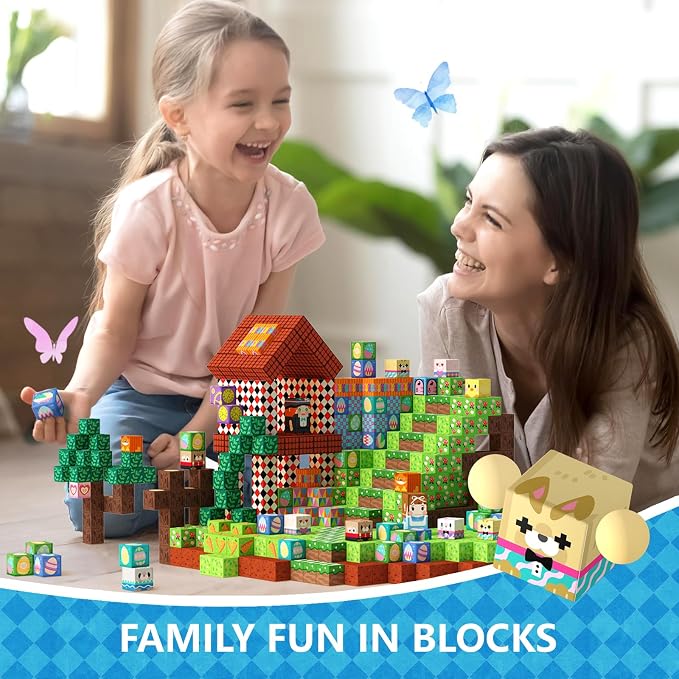 GobiDex 100PCS Magnetic Blocks Building Toys for 3+ Years Old Girls Boys, Game-Based Build MagWonder with Sensory Construction Set, Birthday Gifts for Kids（1inch）