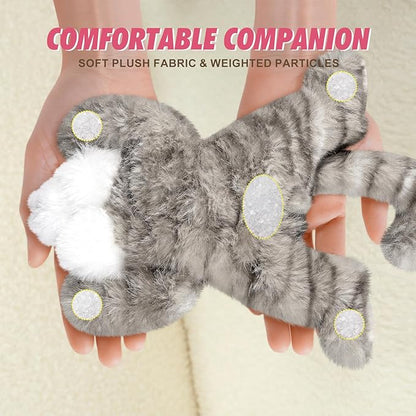 PEACH CAT Cat Stuffed Animal Cute Plushies Small Plush Toys Gifts for Kids Grey