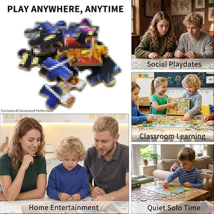 60 Pieces Puzzles for Kids Ages 3-8, Jigsaw Puzzles in Metal Box, Children Jigsaw Puzzles Kids Puzzles, Educational Learning Puzzle Toys for Girls and Boys