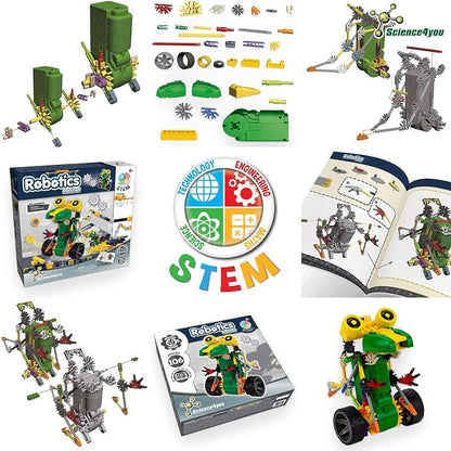 Science4you Robotics Rexbot - Robot Building Toy for Kids Age 8-14, Kit with 106 Pieces to Build Your Own Robot and Make it Move, Science Kit and STEM Toy for Kids 8+ Years Old