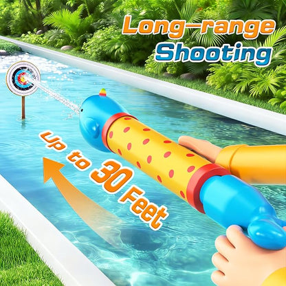 4 Pack Animal Shape Water Gun Blasters for Kids Ages 3-5 4-8, Water Shooter Waterproof Squirt Soakers, Pool Beach Summer Party Toys, Outdoor Water Play Games for Boys Girls Ages 3 4 5 6 7 8 9