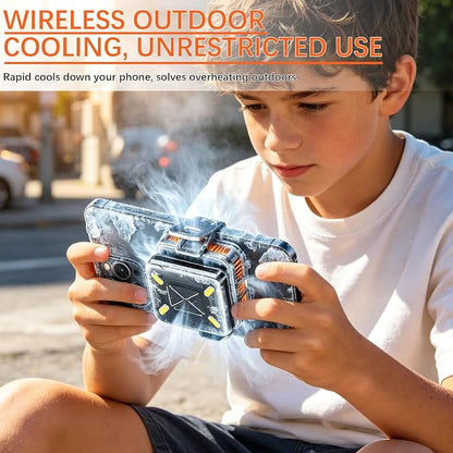 Wireless Magnetic Phone Cooler for Gaming & Streaming | Cordless Operation | Semiconductor Cooling | Digital Display | Quiet Fan | Travel & Outdoor Ready