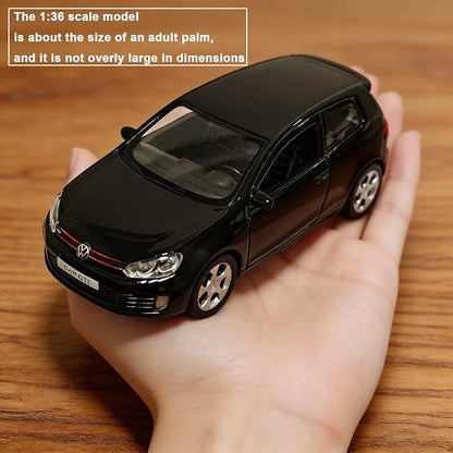Model Car Volkswagen Golf GTI Toy Car 1/36 Metal Collect Car with Pull Back Toy Cars for Boys Children Gift(Black)