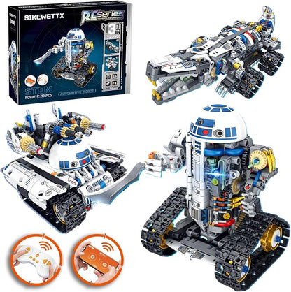 3 in 1 STEM Robotics Building Kit, 776 PCS APP/Remote Control Robot Space Wars Toy Building Block Sets, Compatible with Lego Robotics Control & Programming Robot Birthday Gifts for Boys Age 8-14+