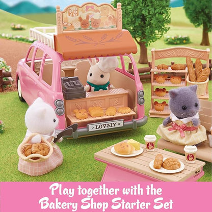 Calico Critters - Family Picnic Van - Family Vehicles – Kids Pretend Play Toy, Miniature Vehicle & Accessories Set, Ages 3+