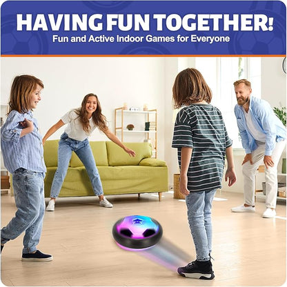 Officygnet 3 Pack Hover Soccer Ball, Boys Toys for 3, 4, 5, 6, 7, 8 Year Olds, Air Floating Soccer Toy with LED Lights, Indoor Toys Games for Kids Ages 4-8, 4-6 - Ideal Soccer Gifts for Boys 8-12