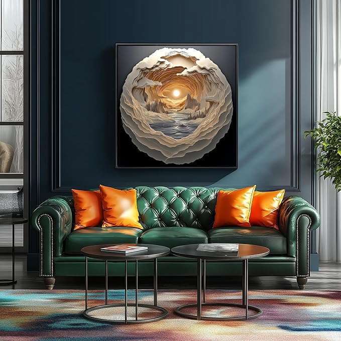 3D Visual Art Puzzles for Adults 500 Pieces Cave Dawn Jigsaw Puzzles for Adults Beautiful Landscape Puzzles 500 Pieces Challenging Family Puzzle